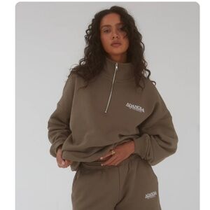 Adanola Oversized Funnel Neck Zip Sweatshirt